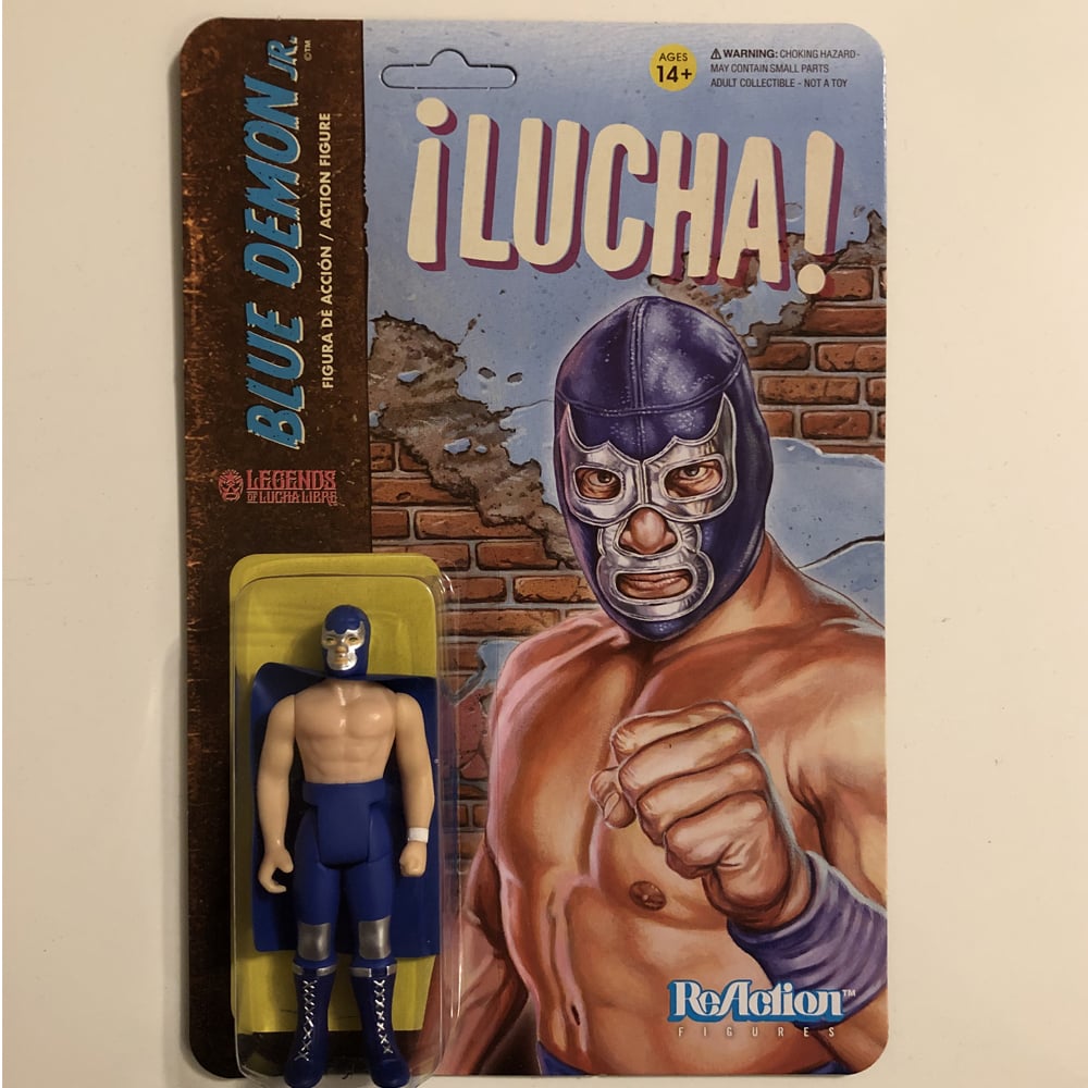 GET IT NOW @ SUPER7.COM Blue Demon Jr. Legends of Lucha Libre ReAction  Figure from Super7