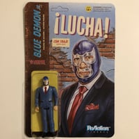 Image 1 of GET IT NOW @ SUPER7.COM Blue Demon Jr. (In Suit) Legends of Lucha Libre ReAction Figure from Super7