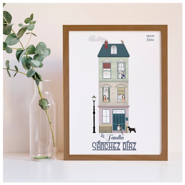 Lámina semipersonalizable "Hogar dulce Hogar"