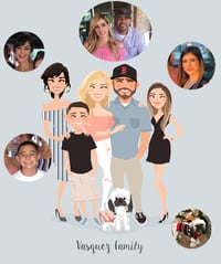 Image 5 of Family of 5 custom portrait