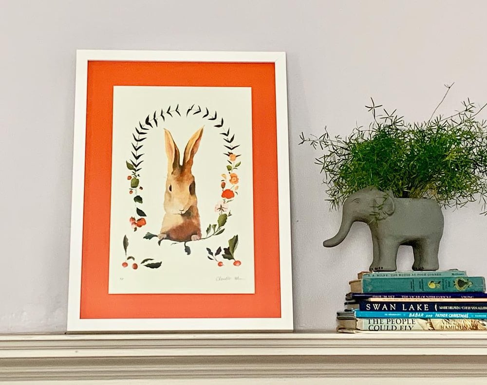 Image of Audrey the Bunny limited edition Risograph
