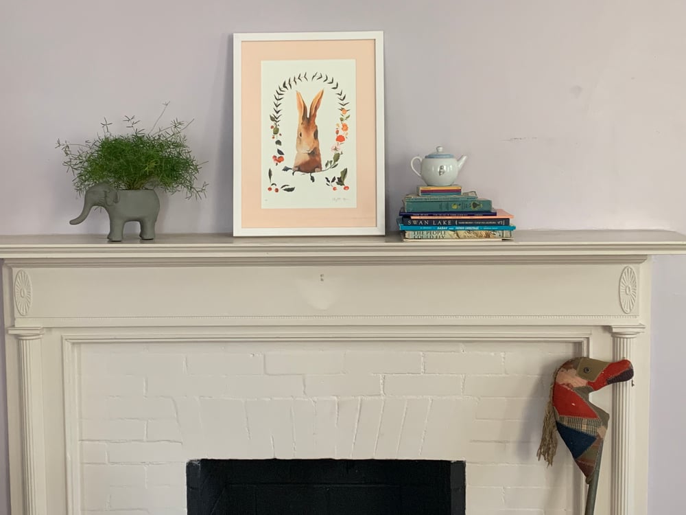 Image of Audrey the Bunny limited edition Risograph