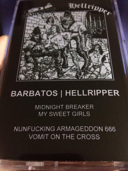 Image of Hellripper/Barbatos Split Cassette