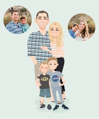 Image 5 of Custom family portrait of 4