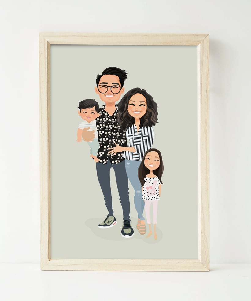 Custom family online portrait