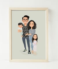 Image 1 of Custom family portrait of 4