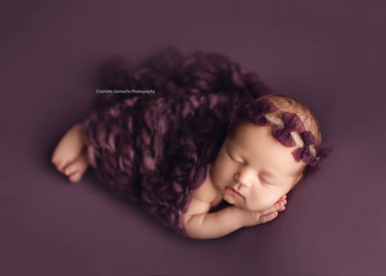 Image of Tulle bows headband (plum)