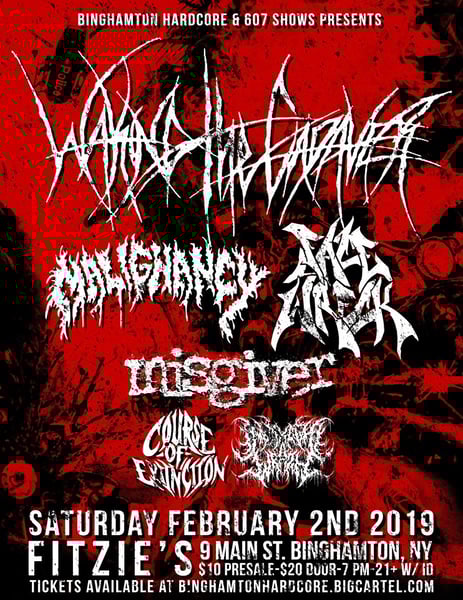 Image of Presale: 2/2 Waking The Cadaver, Malignancy, Misgiver, Facewreck