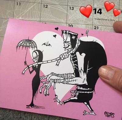 Image of TRUE LOVE - PINK VALENTINES DAY CARD