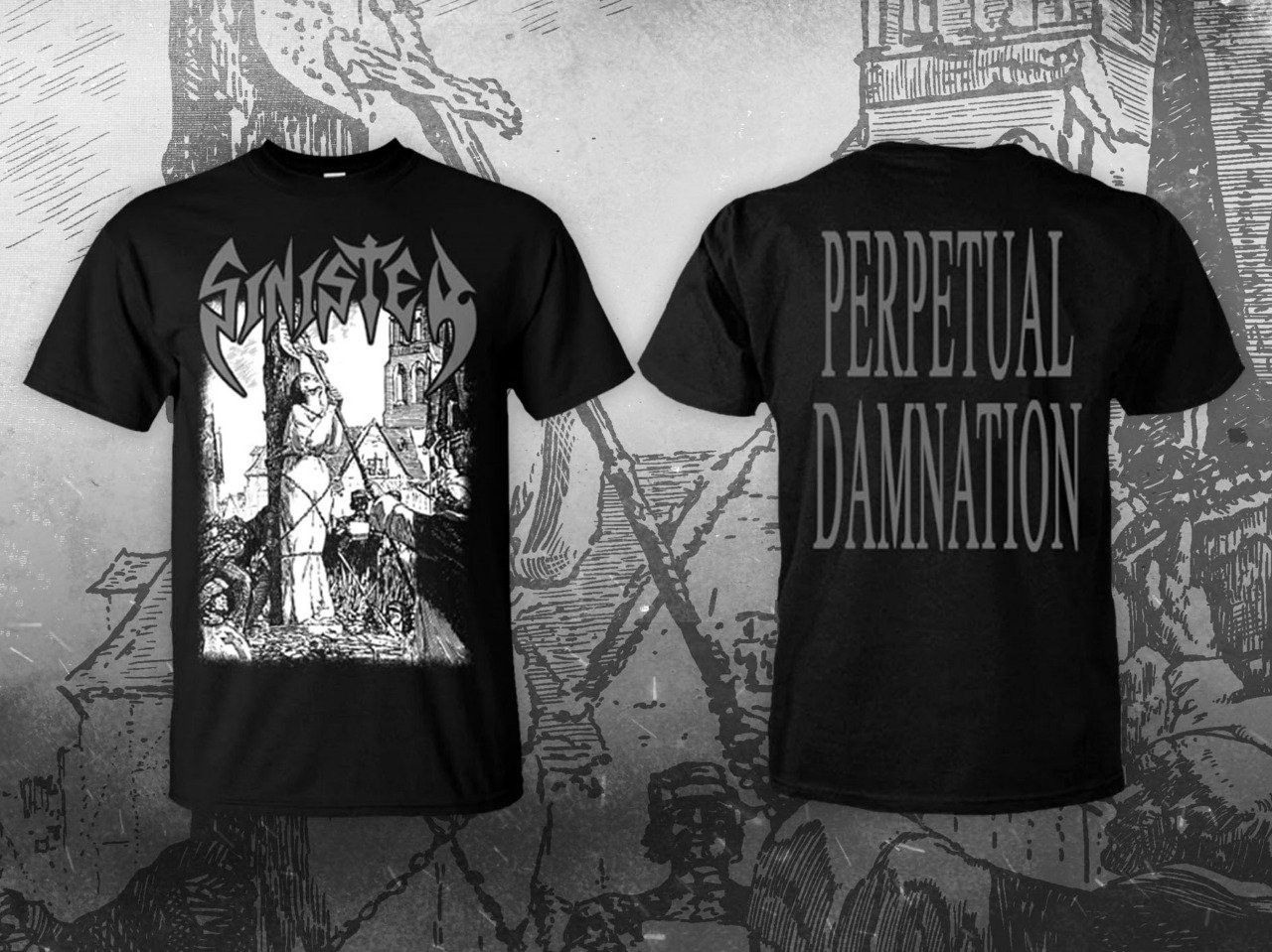 Image of SINISTER - Perpetual Damnation Single Package (SS and LS) - Bundle Package (SS/LS + Tape)