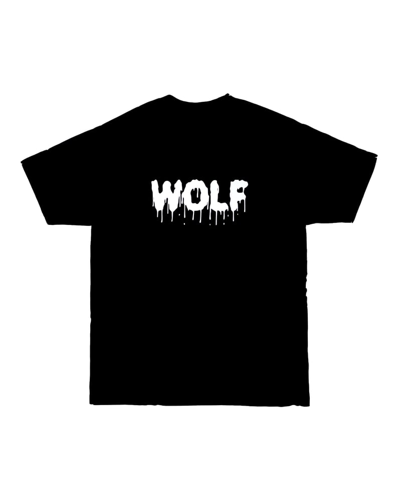 Image of The Black/White "Drippy" Wolf Tee