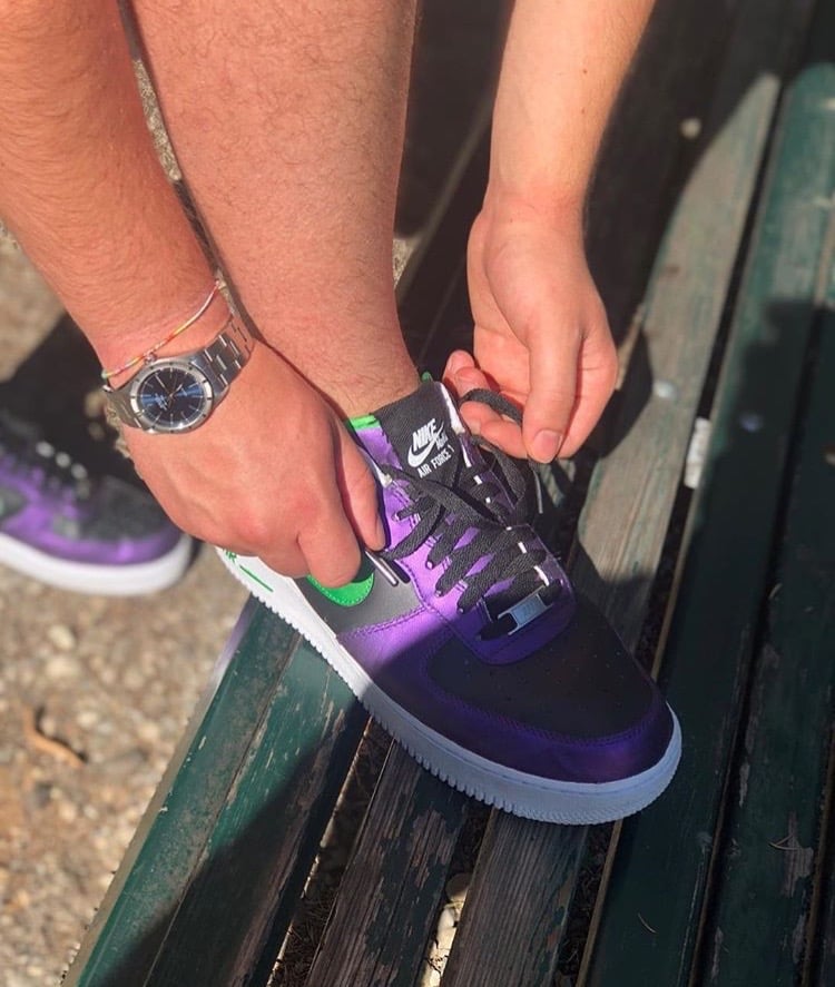 green and purple af1