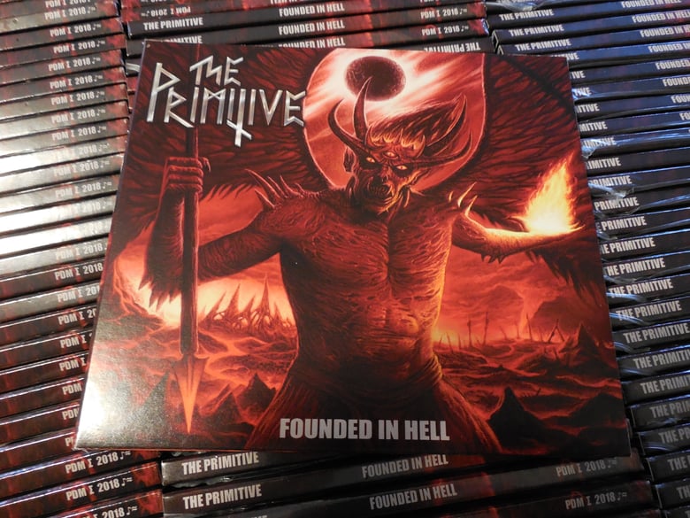 Image of "Founded in Hell" L.P. by "The Primitive"  Digipak CD