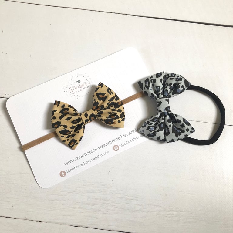 Leopard print Amalie bows