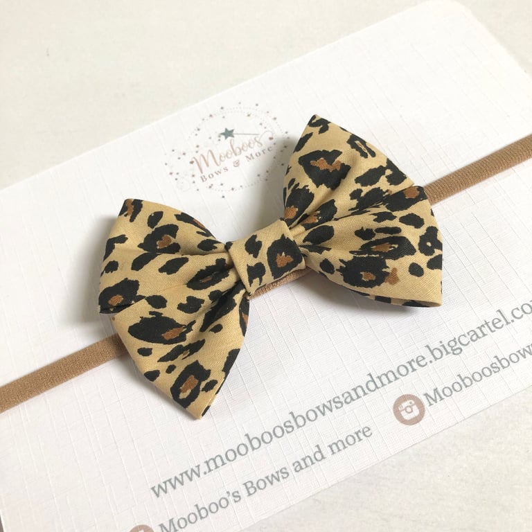 Leopard print Amalie bows Image 2