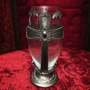 Image of Vintage Cross Funeral Church Vase