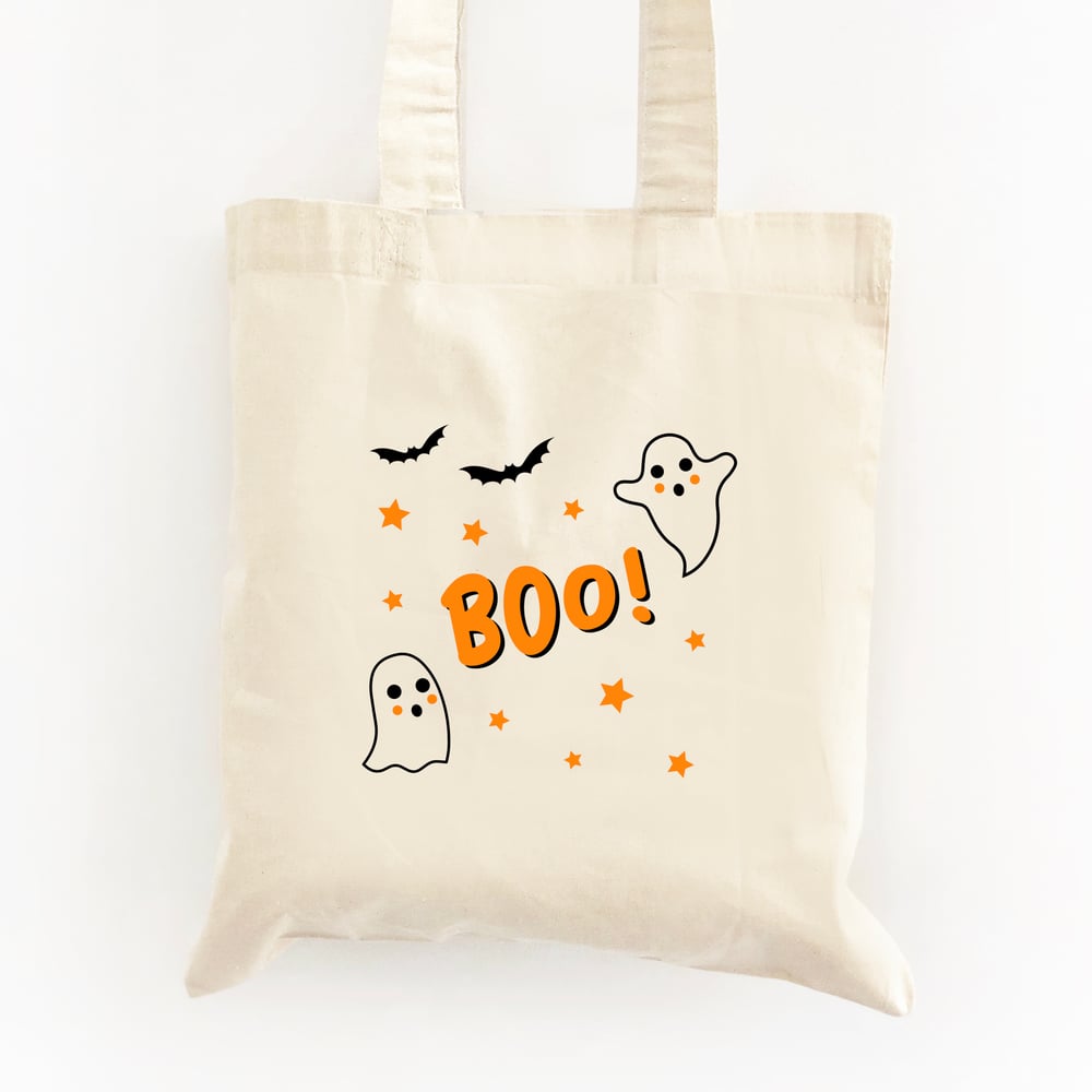 Image of BOO Trick or Treat Halloween Tote Bag