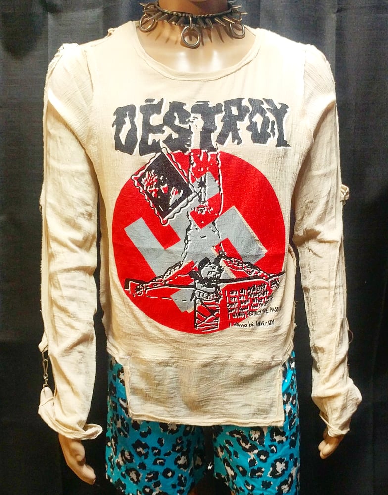 Image of Classic destroy crucified jesus swastika bondage shirt