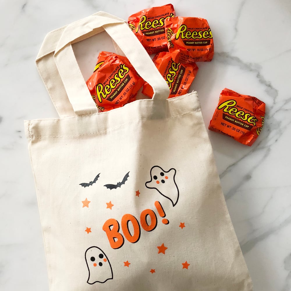 Image of BOO Trick or Treat Halloween Tote Bag