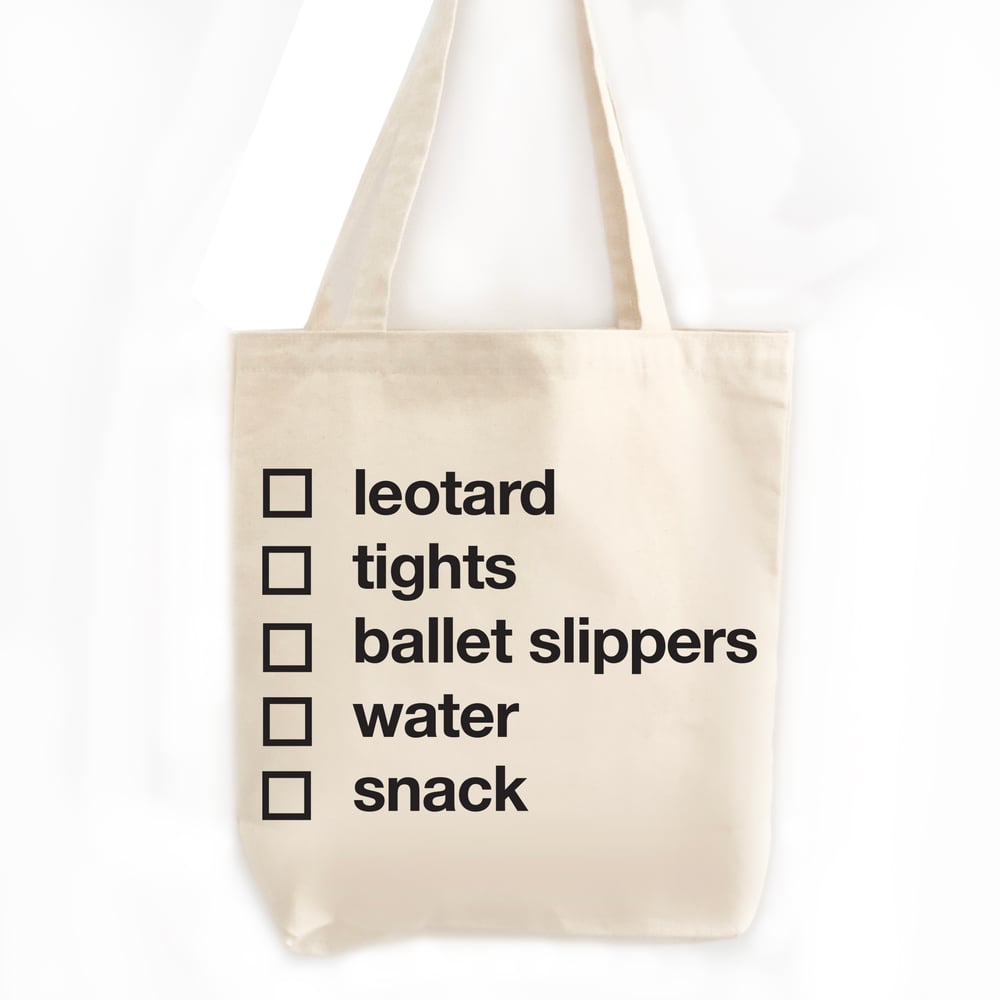 Image of Dance Checklist Tote Bag