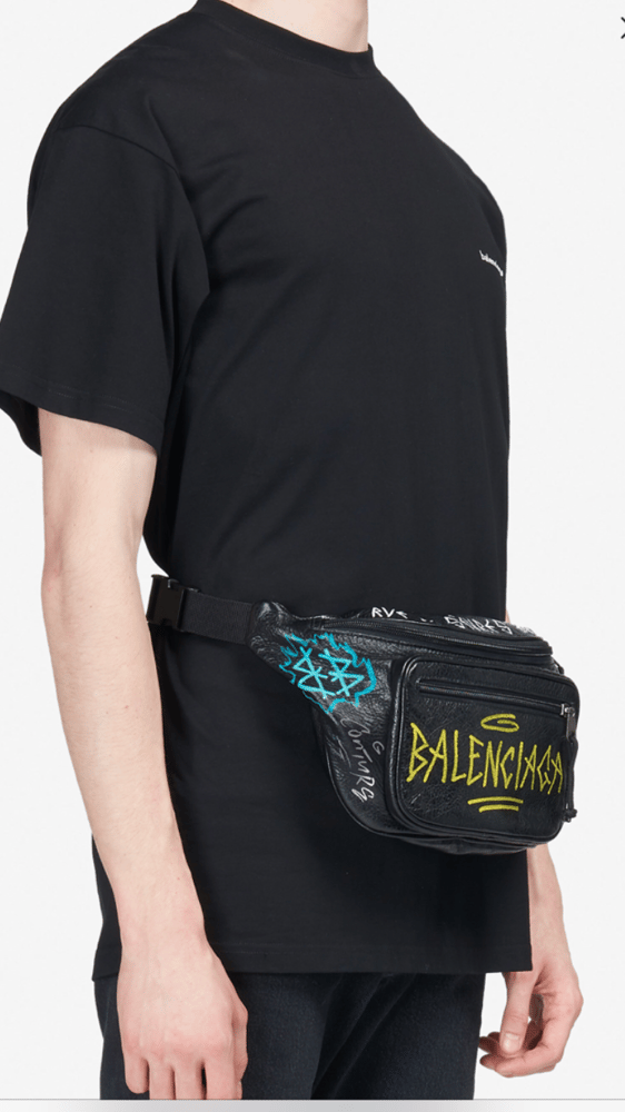 Image of Balenciaga Explorer Graffiti Belt Bag