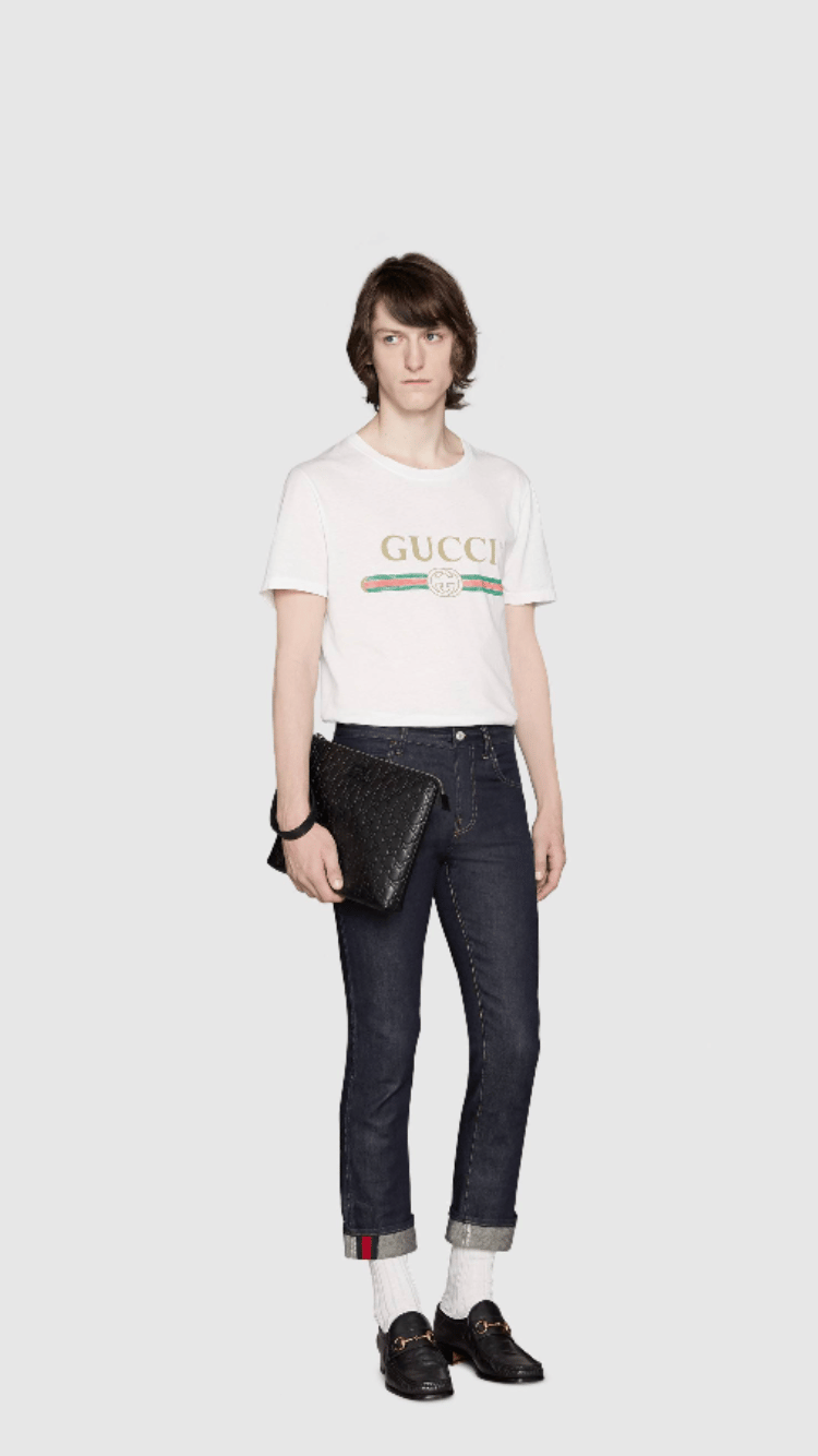 Image of Gucci Signature Soft Leather Mens Bag