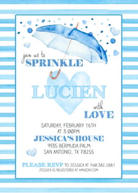 Image 1 of Sprinkled With Love Shower Invitation & Birthday Chalkboard