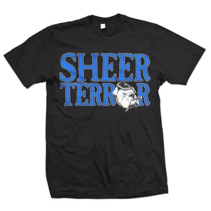 Image of SHEER TERROR "Logo with Dog in Letters" T-Shirt