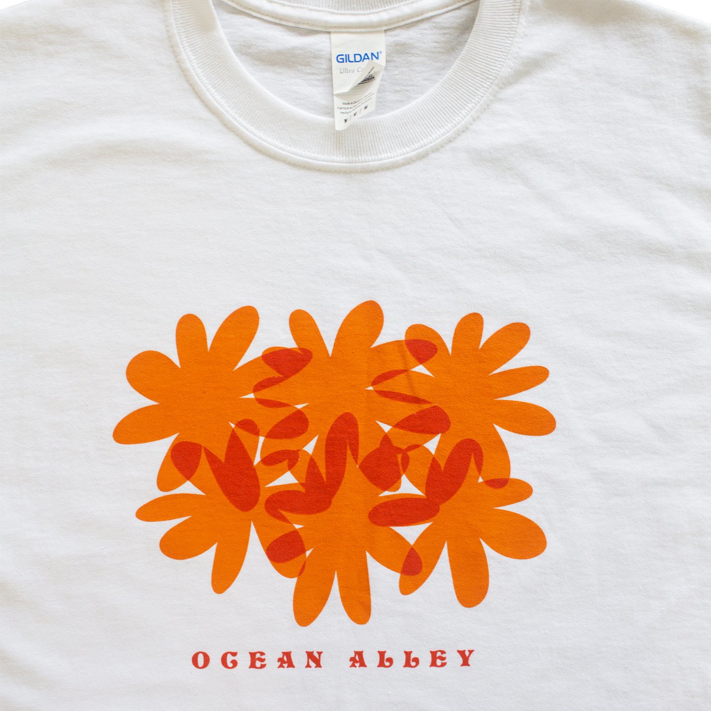 OA Orange Flower // White Tee | Ocean Alley