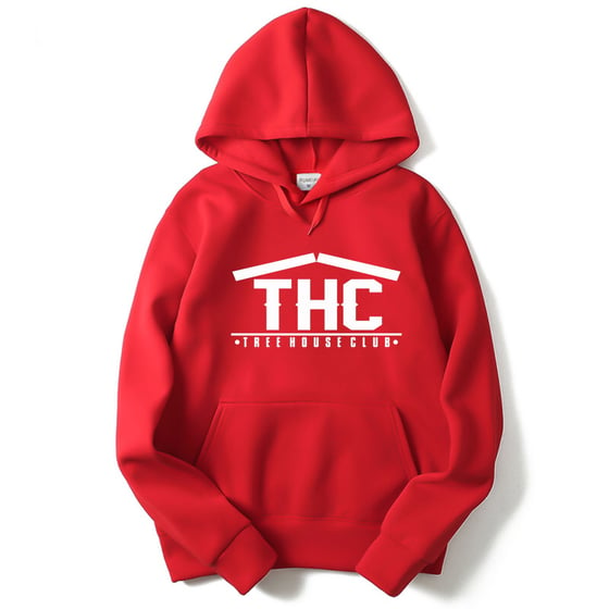Image of THC red hoodie 