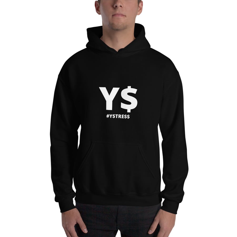 Image of Y$ Fan Hoodie Black