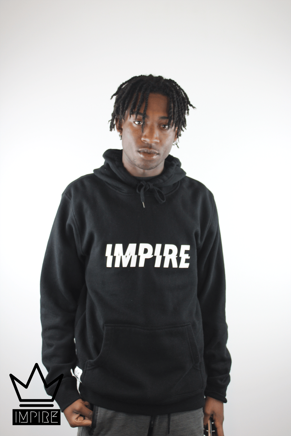 Image of GLITCH HOODIE (BLACK/WHITE)