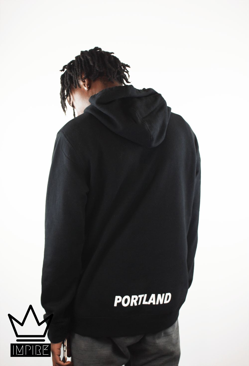 Image of GLITCH HOODIE (BLACK/WHITE)