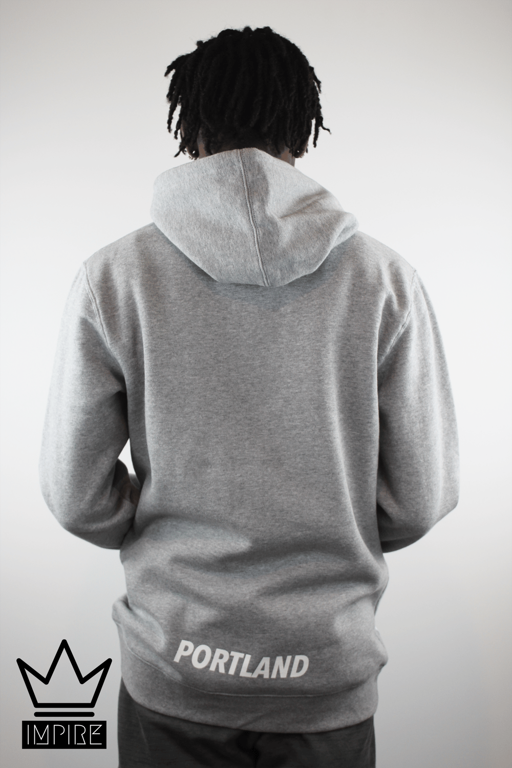 Image of GLITCH HOODIE (GREY/WHITE)