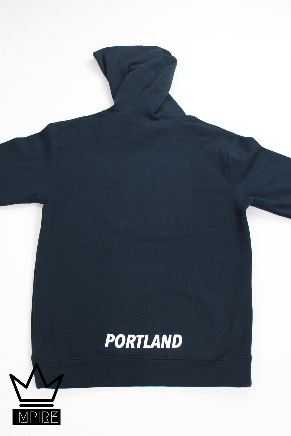 Image of GLITCH HOODIE (NAVY/WHITE)