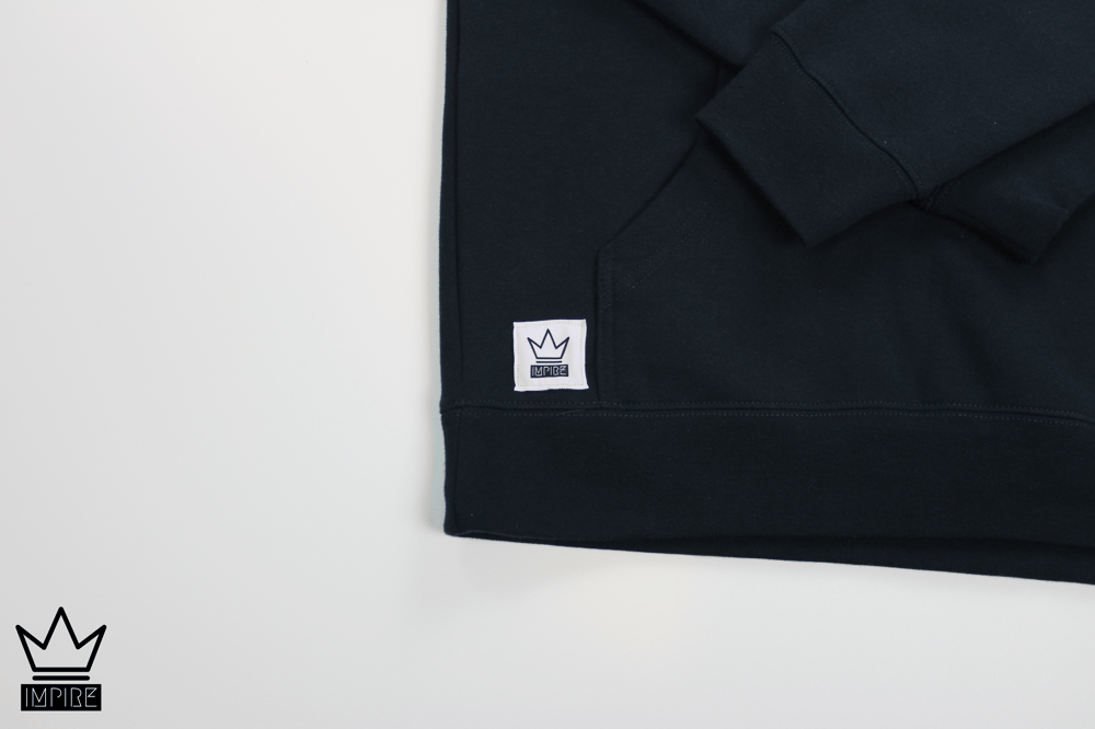 Image of GLITCH HOODIE (NAVY/WHITE)