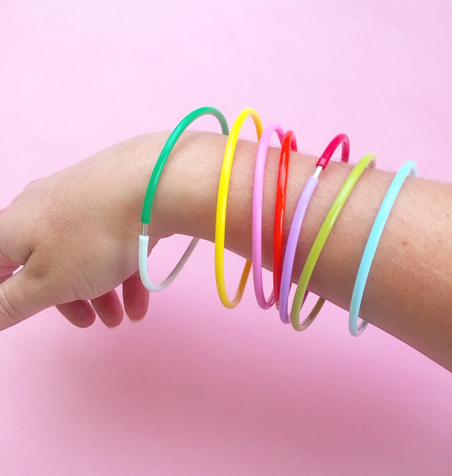 Image of Fruit loop bunch of 7 bangles - rainbow