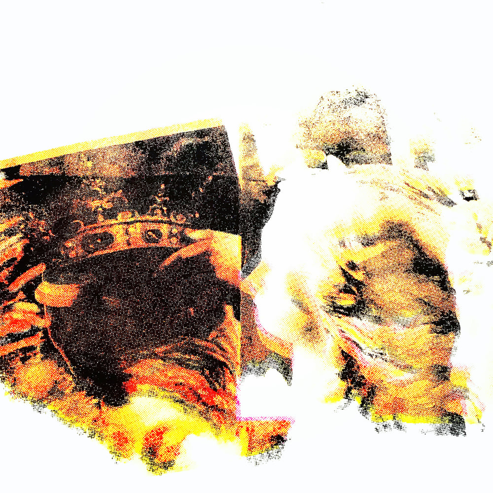 Image of Yellow toned CMYK print 