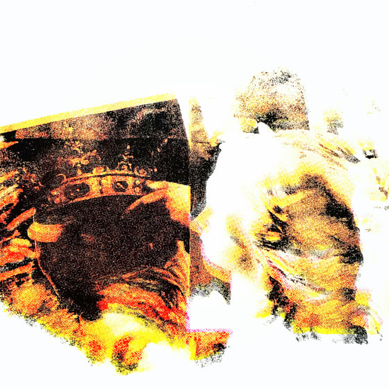 Image of Yellow toned CMYK print 