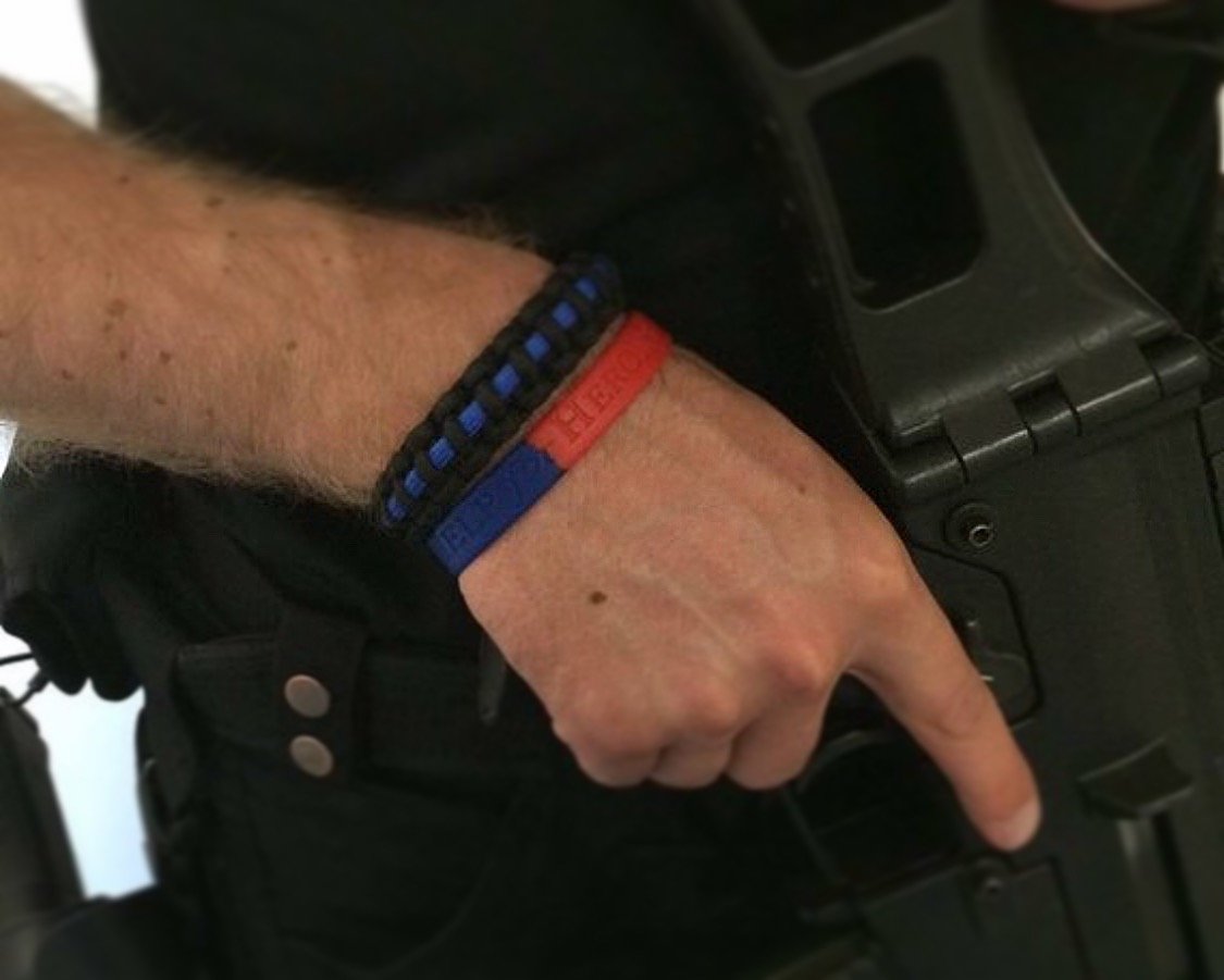 Image of KMP 'Thin Blue Line' Wristband