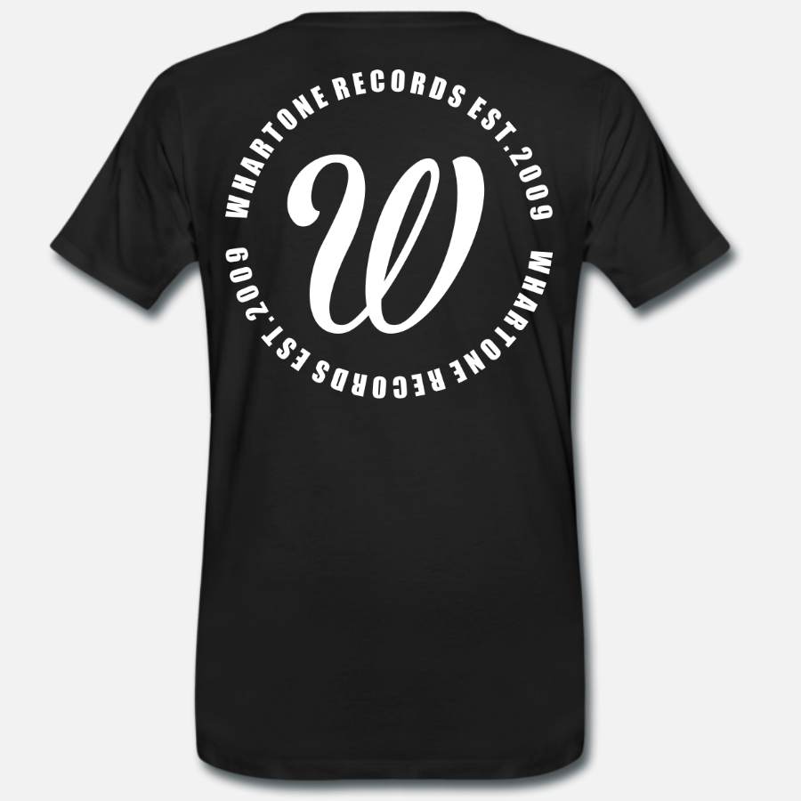Image of Whartone Records Signature Logo Black T-shirt