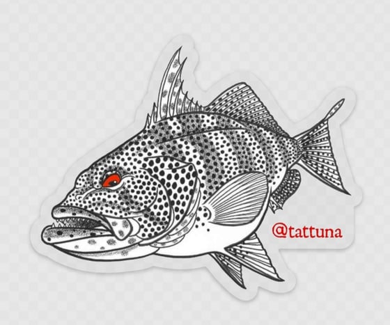 Image of 5" Spotted Bay Bass sticker