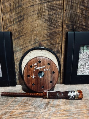 Image of Black Slate/Glass walnut pot