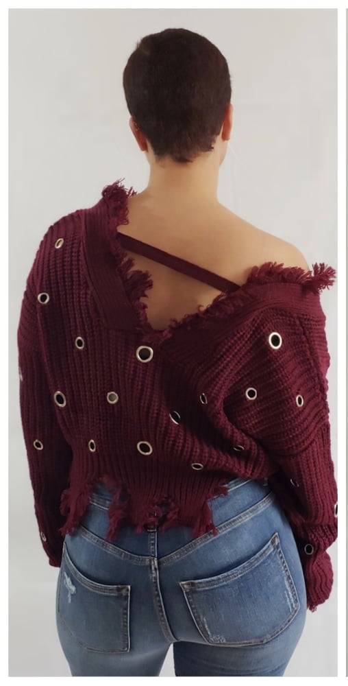 Image of Hold me down burgundy top