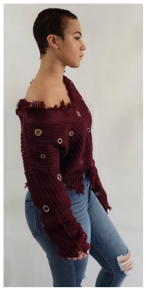 Image of Hold me down burgundy top