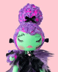 Image 1 of RESERVED FOR DIANE MEDIUM SPOOKY ART DOLL GREEN GHOUL