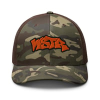 Image 1 of WSTR Logo Trucker Cap (camo)