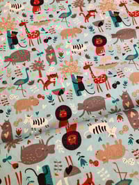 Image 2 of Algodón 100% - Jungle Animal - Aguamarina - 12€/m
