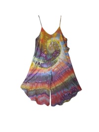 Image 2 of L Woven Wide-Leg Jumpsuit with Pockets in Warm Spiral Ice Dye