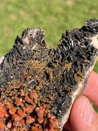 Image 2 of Vanadinite On Black Barite Specimen #2121